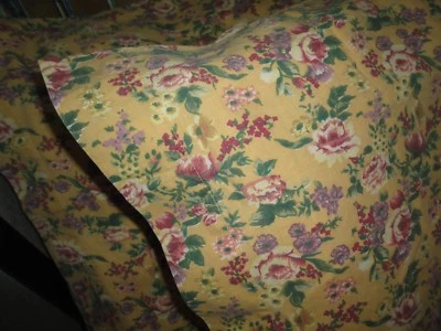 ULTIMA ENTERPRISES PURPLE GOLD COUNTRY FLORAL (PAIR) STANDARD PILLOWCASES 18X29 - Image 1 of 4