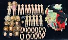 Vintage 50’s Doll Making Parts Repair Hand Crotched Clothing 101 Pieces