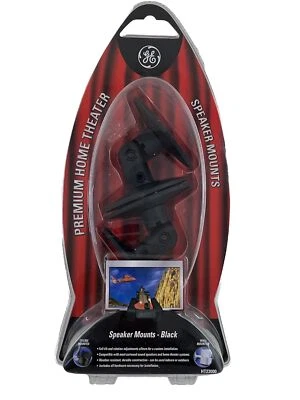 GE Speaker Mounts Universal Home Theater Weather Resistant - Pair Black HT23000 - Image 1 of 2