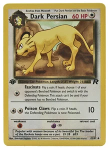 Dark Persian 42/82 Uncommon 1st Edition Team Rocket NM+ eBay Tracking 1a - Bild 1 von 3