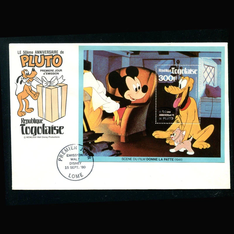 Disney FDC Togo, 1980 Environment, Pluto's 50th Anniversary - Image 1 of 1