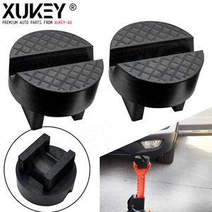 2Pcs Car Lifting Axle Jack Pad Stand Adapter Slotted Frame Rail Universal Rubber - Picture 1 of 9