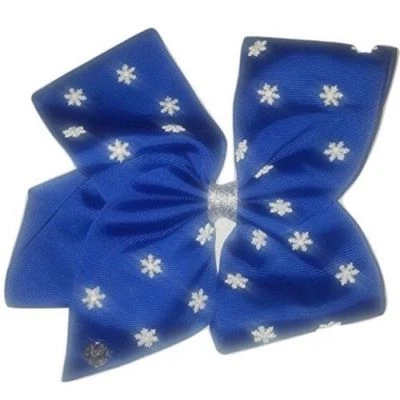 JoJo Siwa Large Blue Snowflake Signature Hair Bow Snowflakes Winter Snow NEW - Image 1 of 2