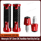 For KAWASAKI ZZR1200 Motorcycle 7/8" 22mm CNC Handlebar Hand Grip End Cap