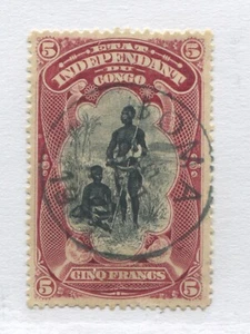 Belgian Congo 1894 5 francs used - Picture 1 of 1