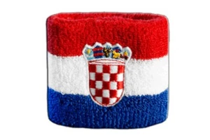 Schweißband Fahne Flagge Kroatien 7x8cm Armband für Sport  2er Set - Picture 1 of 1
