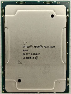 SR377 INTEL XEON PROCESSOR PLATINUM 8180 2.5GHZ 28-CORE 38.5M 205W CPU - Afbeelding 1 van 2