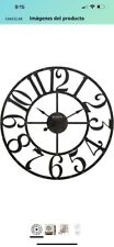 Large Wall Clock Metal Large Numeral Clock Modern Round Clocks Almost Silent ...