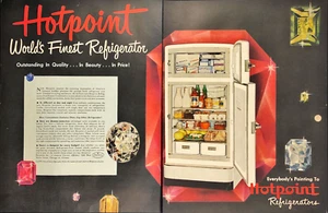 1949 Hotpoint World's Finest Refrigerator Diamonds Jewels Vintage Print Ad - Picture 1 of 1