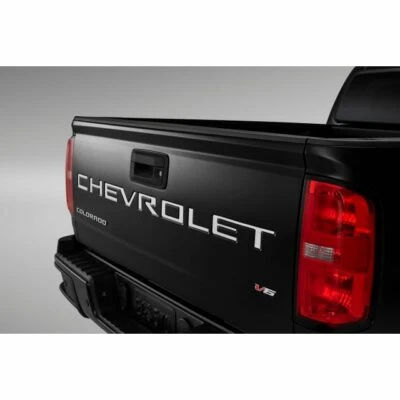 2021-2022 Chevrolet Colorado Tailgate Lettering Decals 84892029 Silver OEM GM - Image 1 of 2