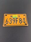 New York Motorcycle License Plate 639F84