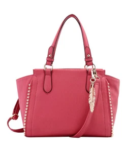 Jessica Simpson Camille Studded Satchel Bag Garnet Rose NWT - Picture 1 of 7