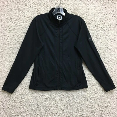 Chaqueta Footjoy FJ Pequeña Adulta Negra Cremallera Completa Bolsillo Golf Manga Larga Mujer S Foto 1 de 4