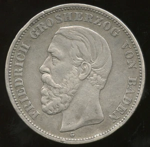 Alemania Baden Friedrich I (1852-1907) 5 Marcos 1898G - Picture 1 of 2