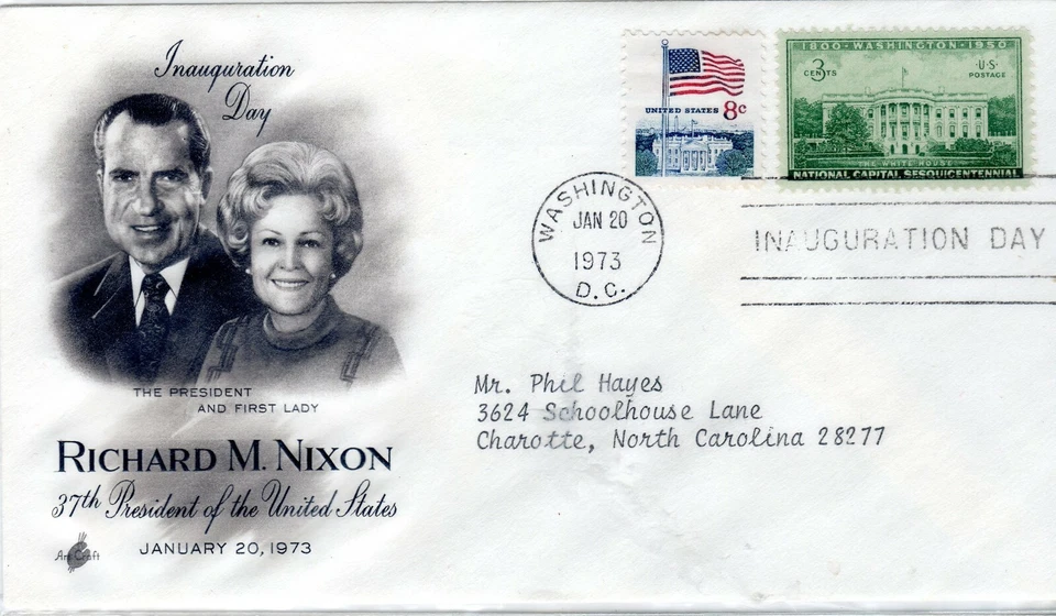 Richard Nixon Inauguration Jan 20 1973 Art Craft cover - Image 1 of 1