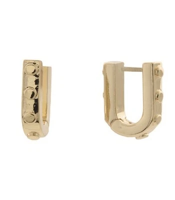 NEW Gorjana Asher Link Huggies 18K Gold Plated Earrings 249-004-G - Image 1 of 2