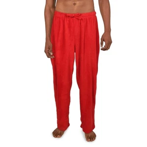 Club Room Mens Red Fleece Comfy Cozy Sleep Pant Loungewear L BHFO 4061 - Picture 1 of 1