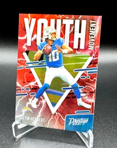 Cargadores Prestige 2021 Justin Herbert movimiento juvenil inserto/cargador SP rojo 299 - Imagen 1 de 2