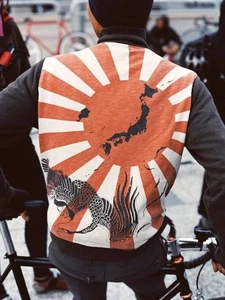 Lucky Brand Men size XL Vintage Japan Dragon Full Zip Brown Worn Look Jacket - Picture 1 of 7