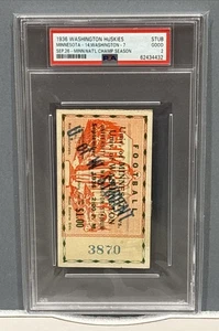 1936 Washington Huskies v. Minnesota (Championship Season) - PSA 2 Ticket Stub - Bild 1 von 1