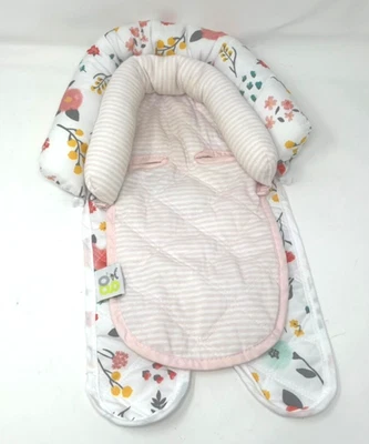 Go Goldbug Baby Infant Duo 2 en 1 Soporte de Cabeza Asiento de Coche Inserto 2 Piezas Floral Rosa Foto 1 de 4