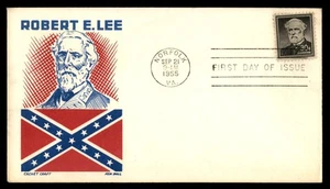 Mayfairstamps US FDC 1955 Robert E Lee First Day Cover aas_98287 - Picture 1 of 2