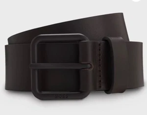 HUGO BOSS ITALIAN-LEATHER BELT WITH TONAL BUCKLE Size 105 CM RRP £79.00 - Picture 1 of 5