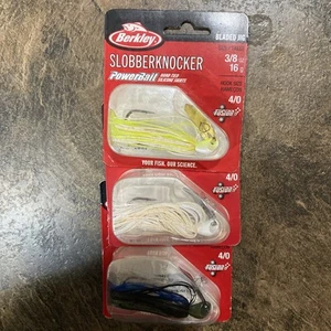 3PK Berkley SLOBBERKNOCKER variety pack power bait Bladed Jig ~ 3/8 OZ ~ NEW - Picture 1 of 4