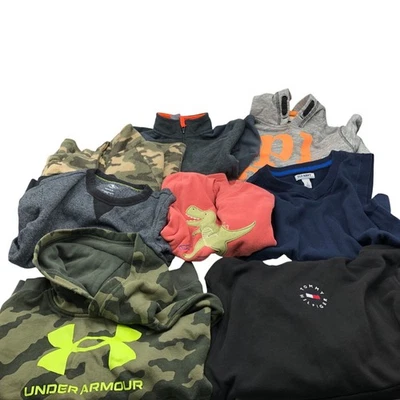 Boys Size 6-7 Sweatshirts BUNDLE Sweaters Hoodies Under Armour Tommy Hilfiger - Image 1 of 4