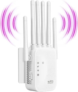 Répéteur WiFi ,Amplificateur de Signal WiFi6 Antennes, 2 Ports LANRépéteur Wi... - Photo 1/7