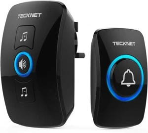 TECKNET Wireless Doorbell, Waterproof Wall Plug-in Door Bell Cordless Chime Kit - Picture 1 of 7