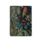 William Morris Style Flowers Spiral Sketchbook, Notebook Diary for Nature Lovers