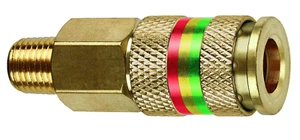 NEW! TRU-FLATE 13-512 MALE UNIVERSAL BRASS AIR COUPLER, 10-Pack Lot - Bild 1 von 1