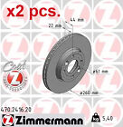 X2 PCS FRONT BRAKE DISC ROTOS X2 PCS SET 470.2416.20 ZIMMERMANN I
