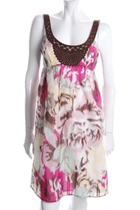 Nuevo Vestido MAX AND CLEO Algodón Verano Estampado Acuarela Crochet Ribete Para Mujer 10 - Imagen 1 de 2