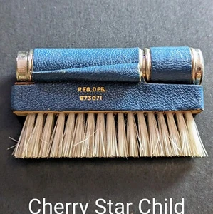 Vintage faux blue leather nail manicure set c1960's - Foto 1 di 5