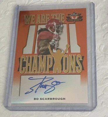 2018 Leaf Valiant We are the Champions Autographs#WC-BS1 Bo Scarbrough 2/35. - Image 1 of 2