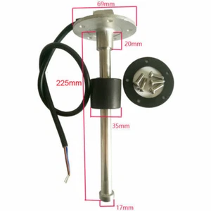 Fuel Water Level Sender,0-30 ohms,225MM/9",Standard SAE 5 Hole Pattern Stainless - Bild 1 von 6