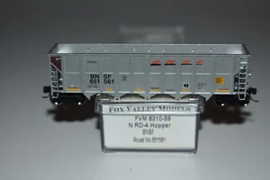 N Scale Fox Valley Models Burlington 4-Bay Hopper 651561 C36898 - Picture 1 of 3