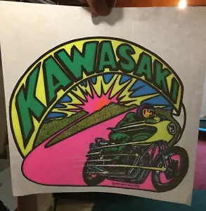 Camiseta vintage y original de los años 70 Kawasaki Motocicletas Transferencias - ¡Tu elección! - Imagen 1 de 7