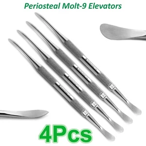 4 Pcs Periosteal Elevators Molt 9 Periodontal Mucoperiosteal Flap Reflection - Picture 1 of 3