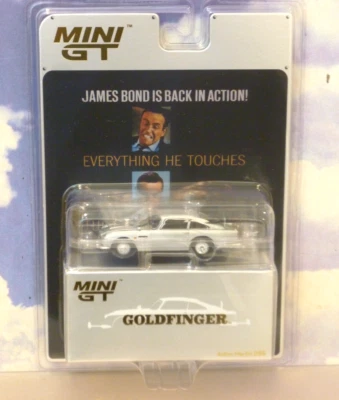 TARJETA MINIGT MINI GT 1/64 JAMES BOND 007 ASTON MARTIN DB5 GOLDFINGER REINO UNIDO/INGLÉS Foto 1 de 4