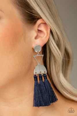 Paparazzi TASSEL TRIPPIN' blue POST earrings - Image 1 of 2