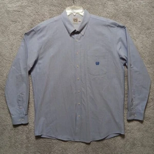 Cinch Shirt Mens XL White Label Oxford Blue Long Sleeve Cowboy Western - Picture 1 of 13
