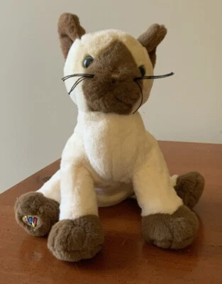 Ganz Webkinz Siamese Cat Kitty HM160 Plush Stuffed Animal Toy Friend NO CODE EUC - Image 1 of 2