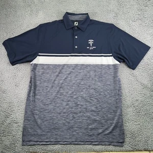 FootJoy Polo Shirt Mens Large Blue Colorblock Golf Performance MD vs DDS 2017 - Picture 1 of 10