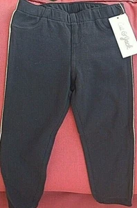 Cat & Jack Mädchen schwarz Ebenholz Jegging Goldrand an der Seite Stretch Taille 4T neu - Bild 1 von 4