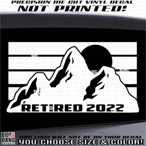 Happy Retirement 2022 RV Travel Vinyl Decal Sticker Mountains Adventure Trailer - Bild 1 von 4