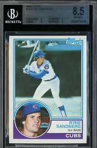 1983 TOPPS #83 RYNE SANDBERG HOF BGS 8.5 NM-MT+ - Picture 1 of 2