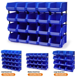 Heavy Duty Storage Bin Garage Rack Part Nuts Bolts Tool Organizer Board Tray Au - Picture 1 of 15